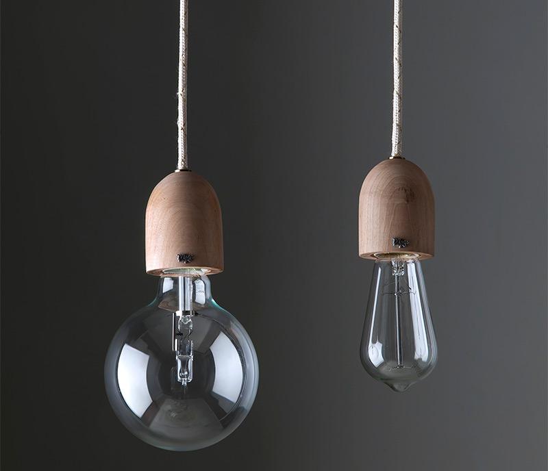 Lámpara colgante Cabezal Madera curvo - Manifesto Design Store